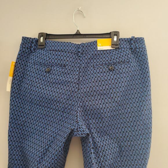 Merona Women's Blue Classic Fit Straight Ankle Pants Size 16 NWT - Picture 4 of 8
